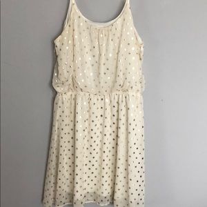 Gold polka dot dress